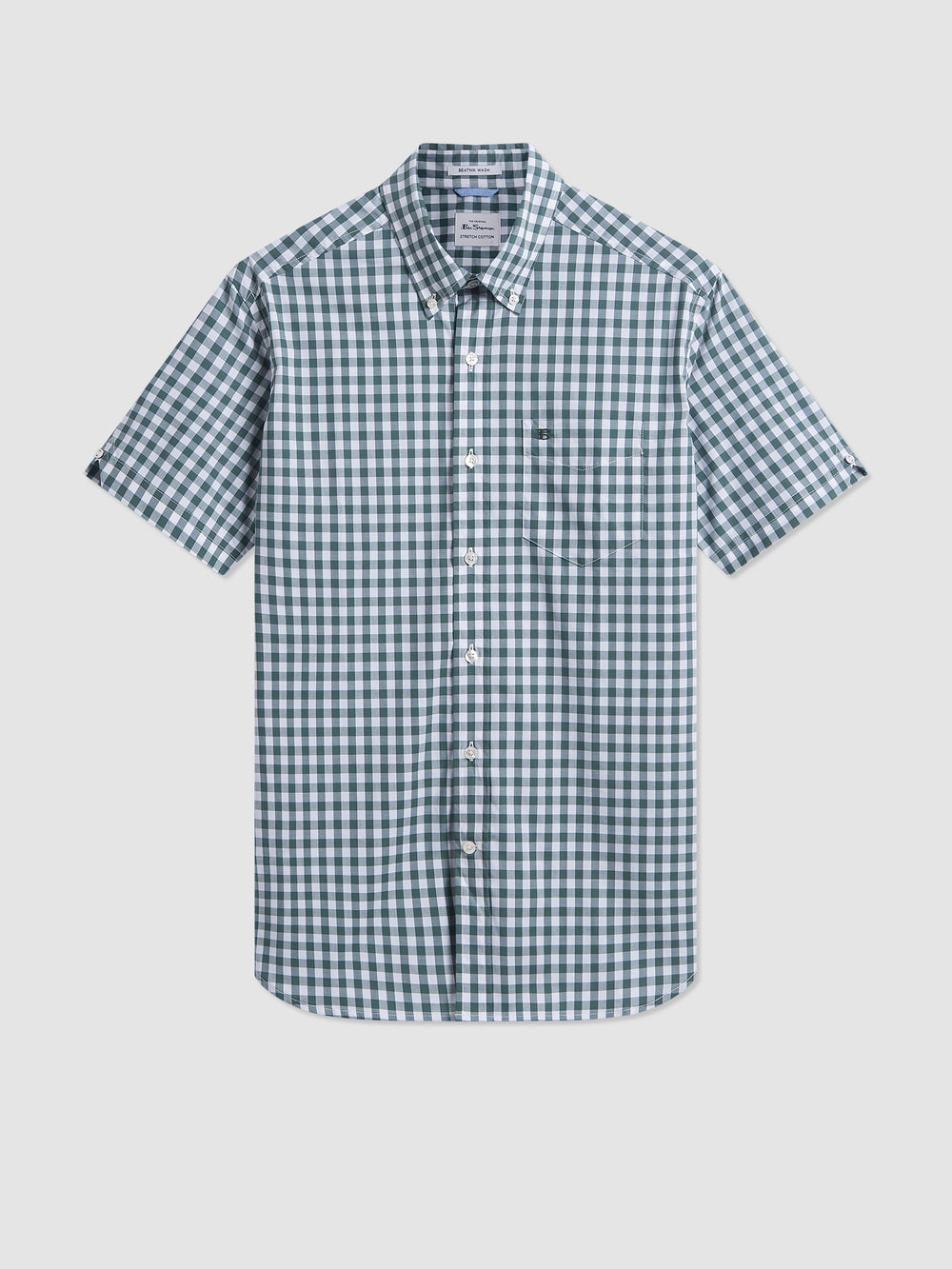 Chemises Ben Sherman House Poplin Gingham Vert Olive | BNW-79915899